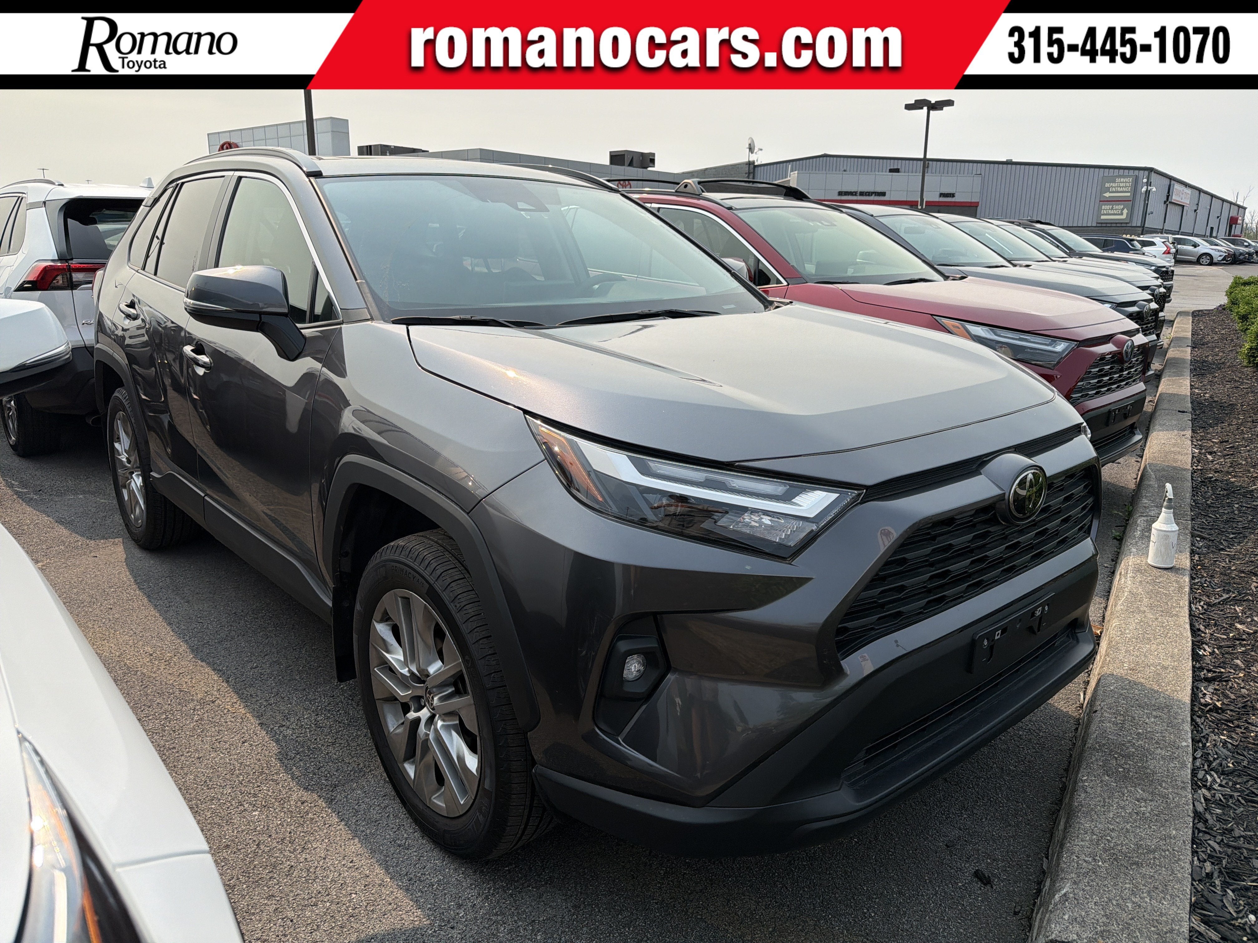 2024 Toyota RAV4 XLE Premium in Magnetic Gray Metallic — front three-quarter view