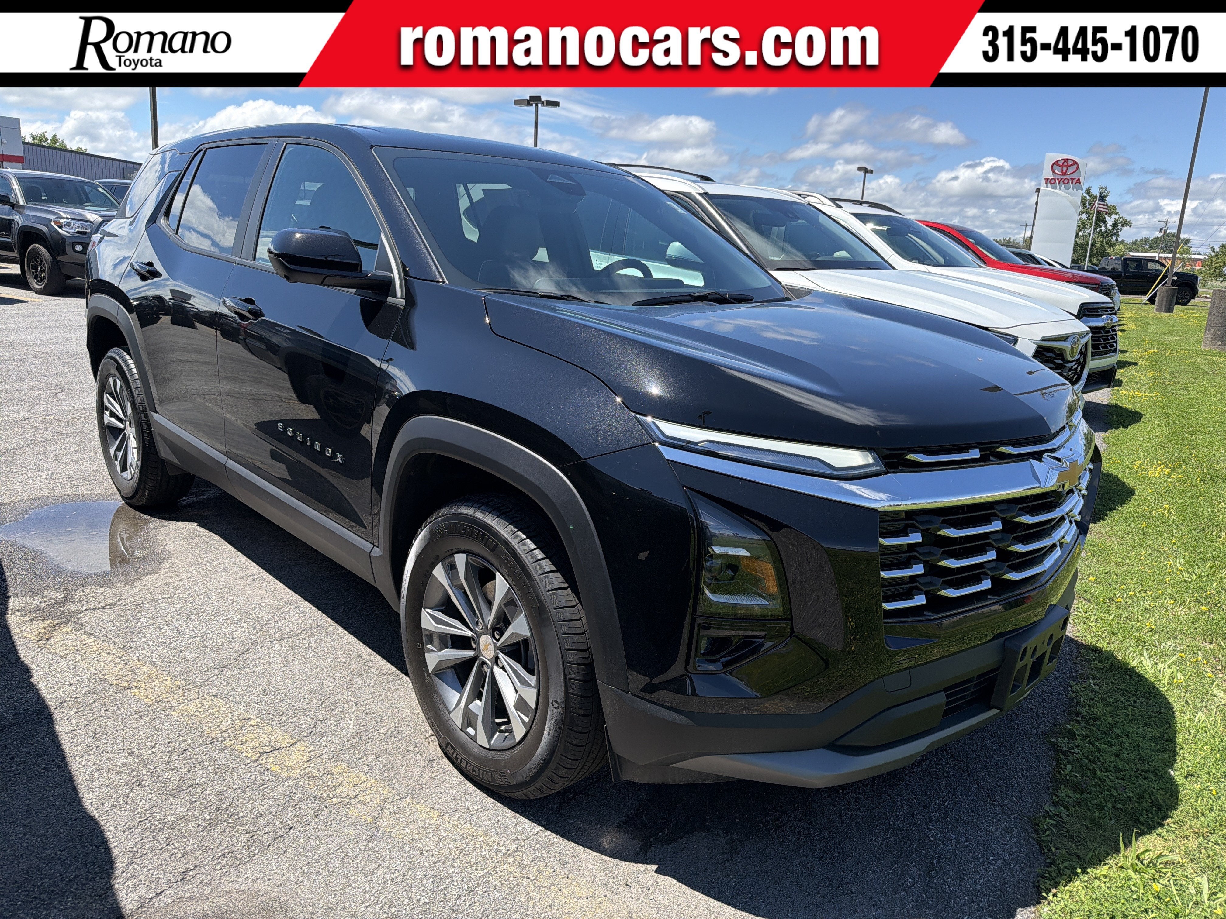 2026 Chevrolet Equinox AWD LT in Mosaic Black Metallic — front three-quarter view