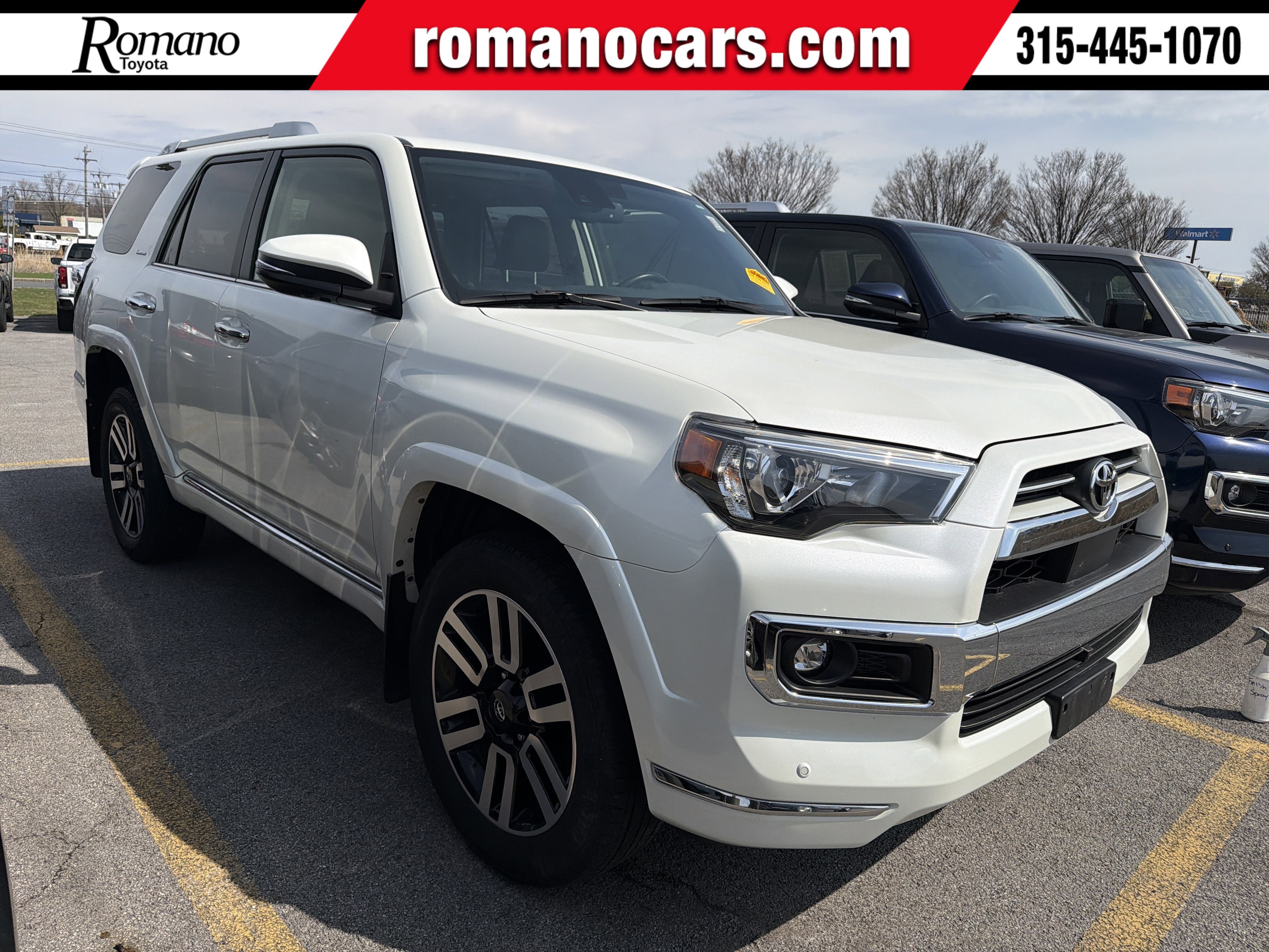 2023 Toyota 4Runner Limited in Blizzard Pearl — front three-quarter view
