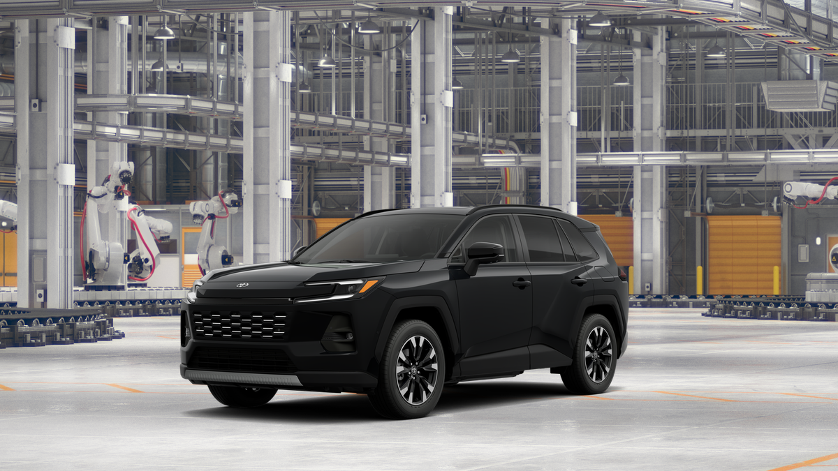 2026 Toyota RAV4 Limited in Midnight Black Metallic — front three-quarter view