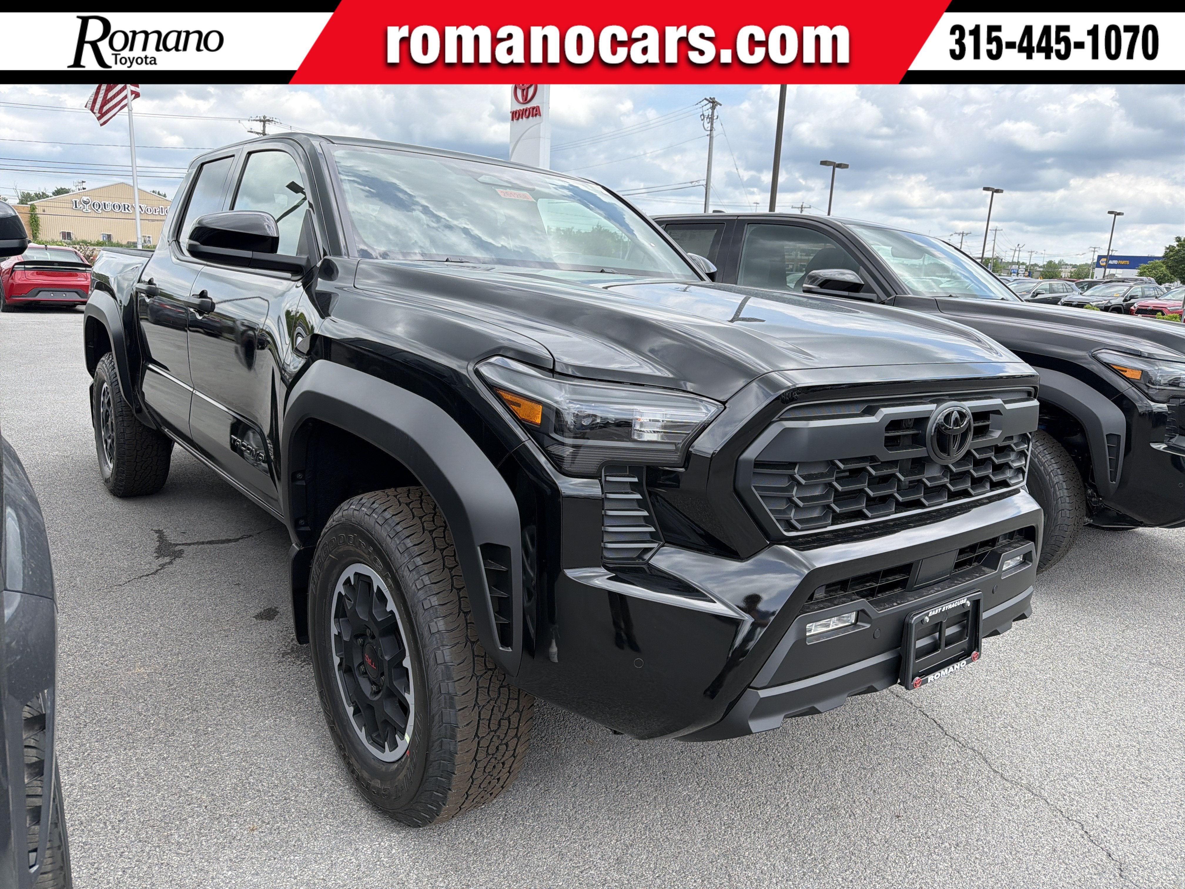 2026 Toyota Tacoma TRD Off-Road in Black — front three-quarter view