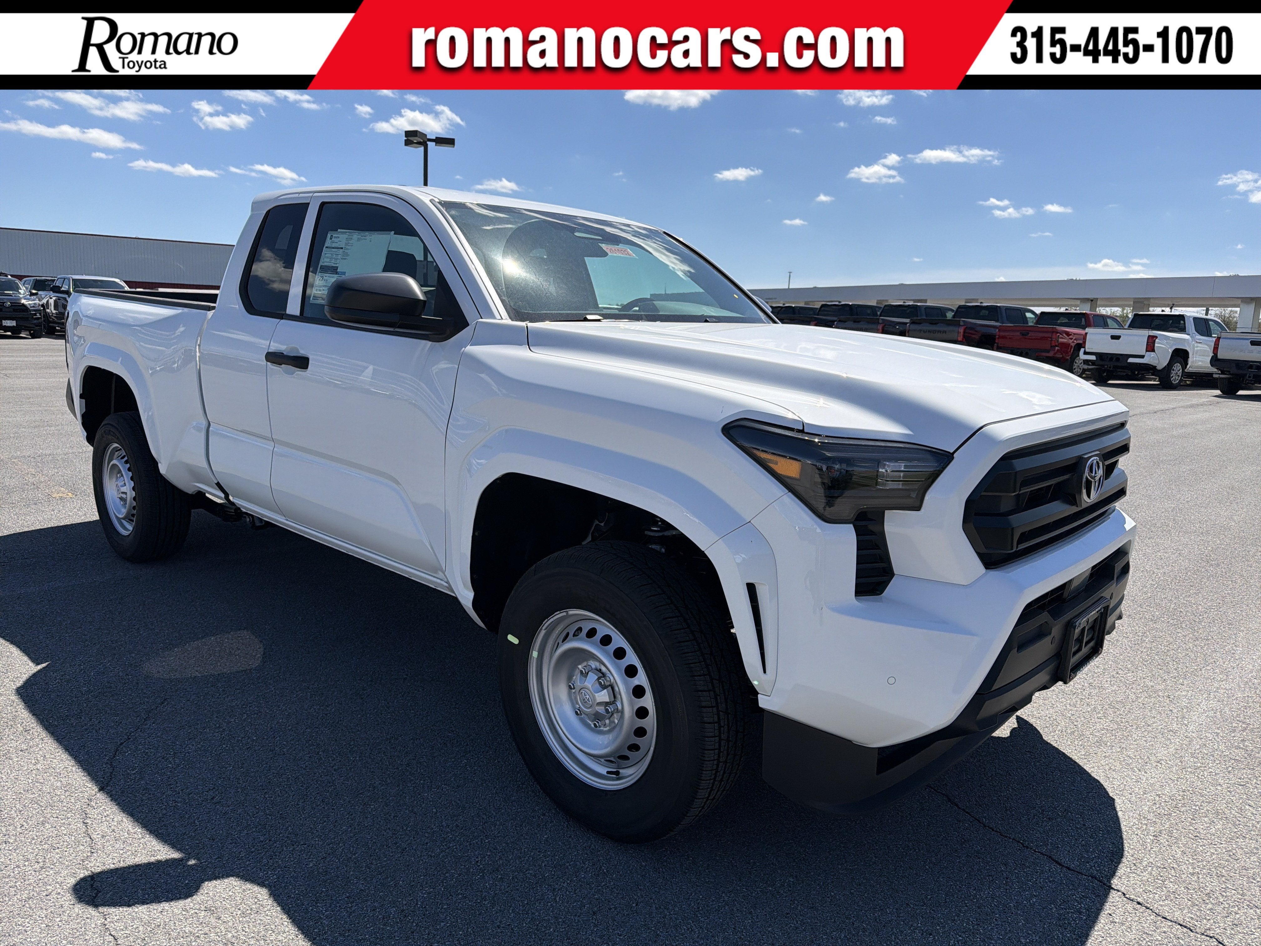 2026 Toyota Tacoma SR in Ice Cap — front three-quarter view