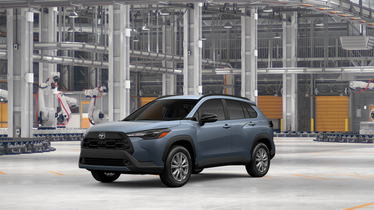 2026 Toyota Corolla Cross LE in Celestite — front three-quarter view