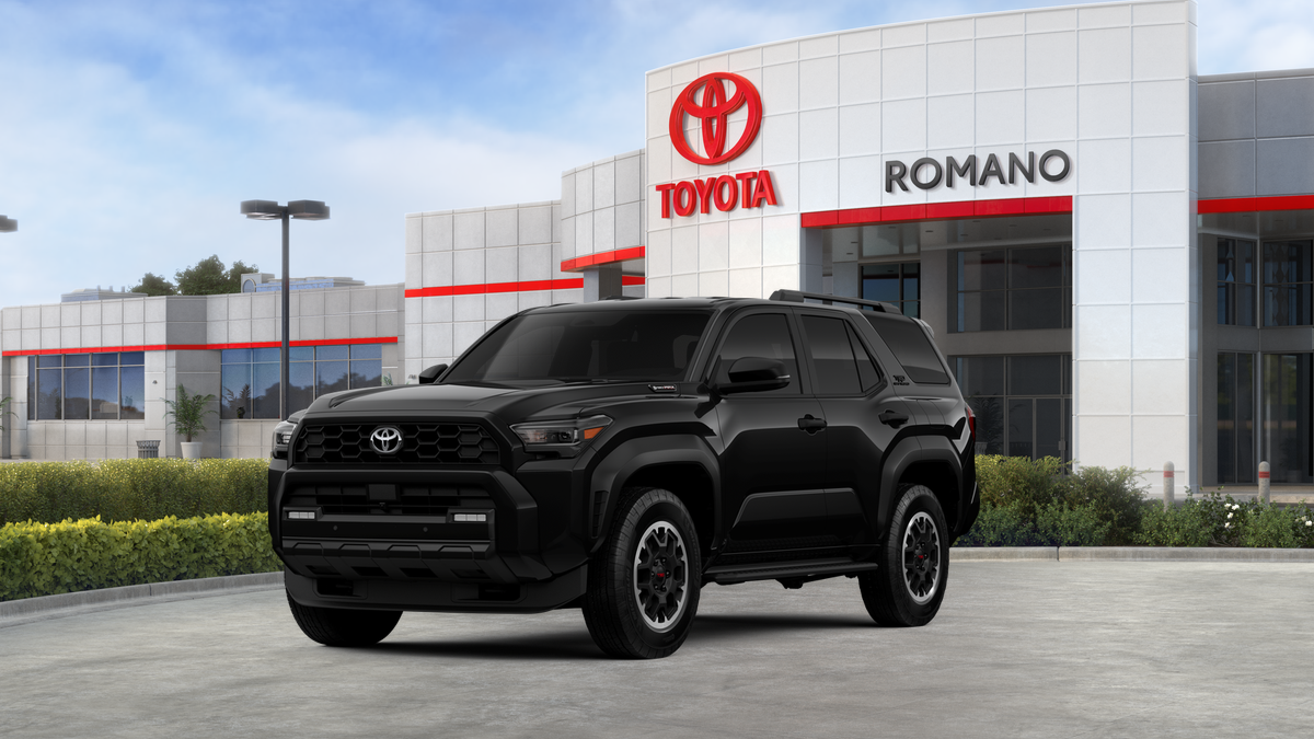 2026 Toyota 4Runner i-FORCE MAX 4Runner TRD Off-Road in Black — front three-quarter view