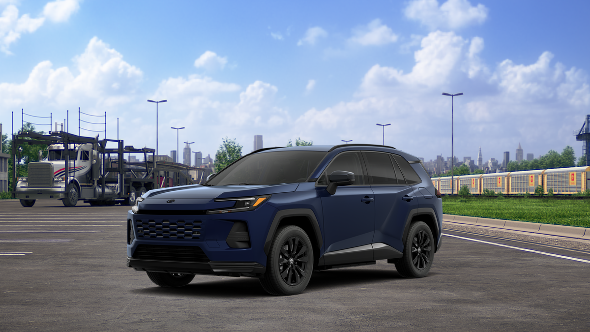 2026 Toyota RAV4 Plug-in Hybrid SE in Blueprint — front three-quarter view