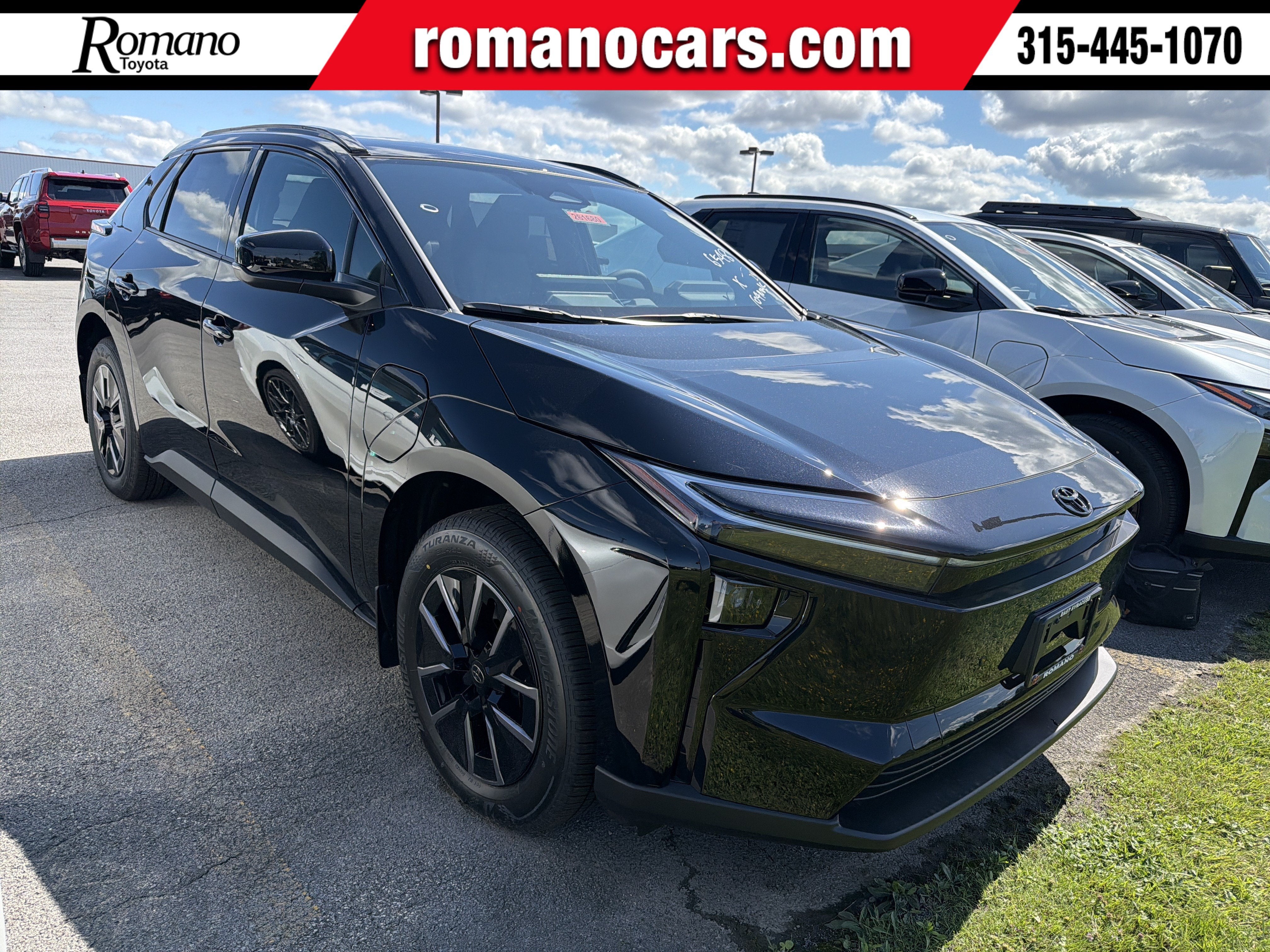 2026 Toyota bZ XLE in Midnight Black Metallic — front three-quarter view